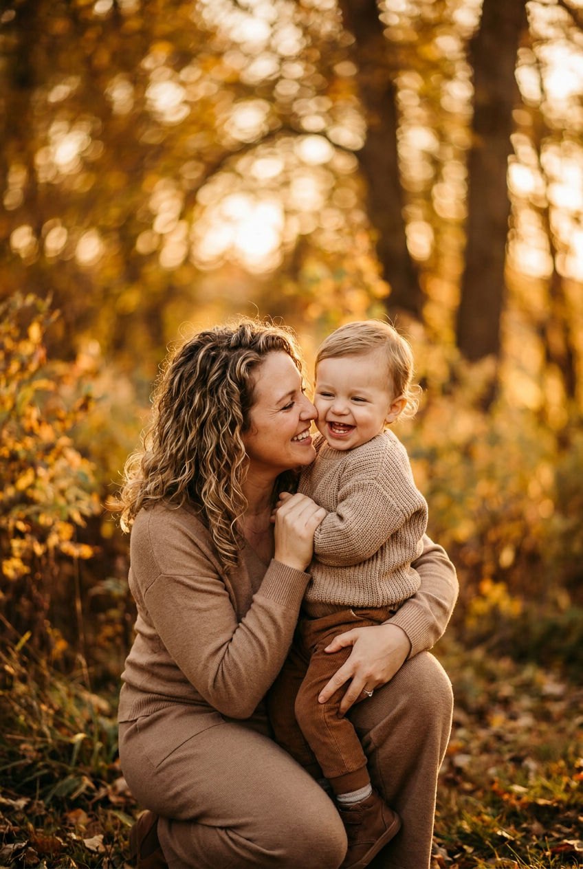 Warm family portrait sample